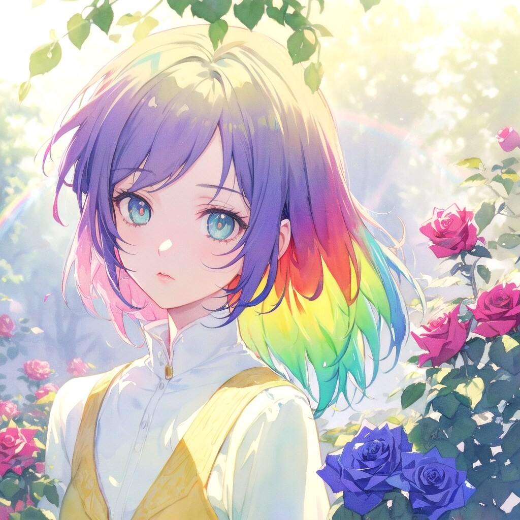 虹色ガール | の人気AIイラスト・グラビア