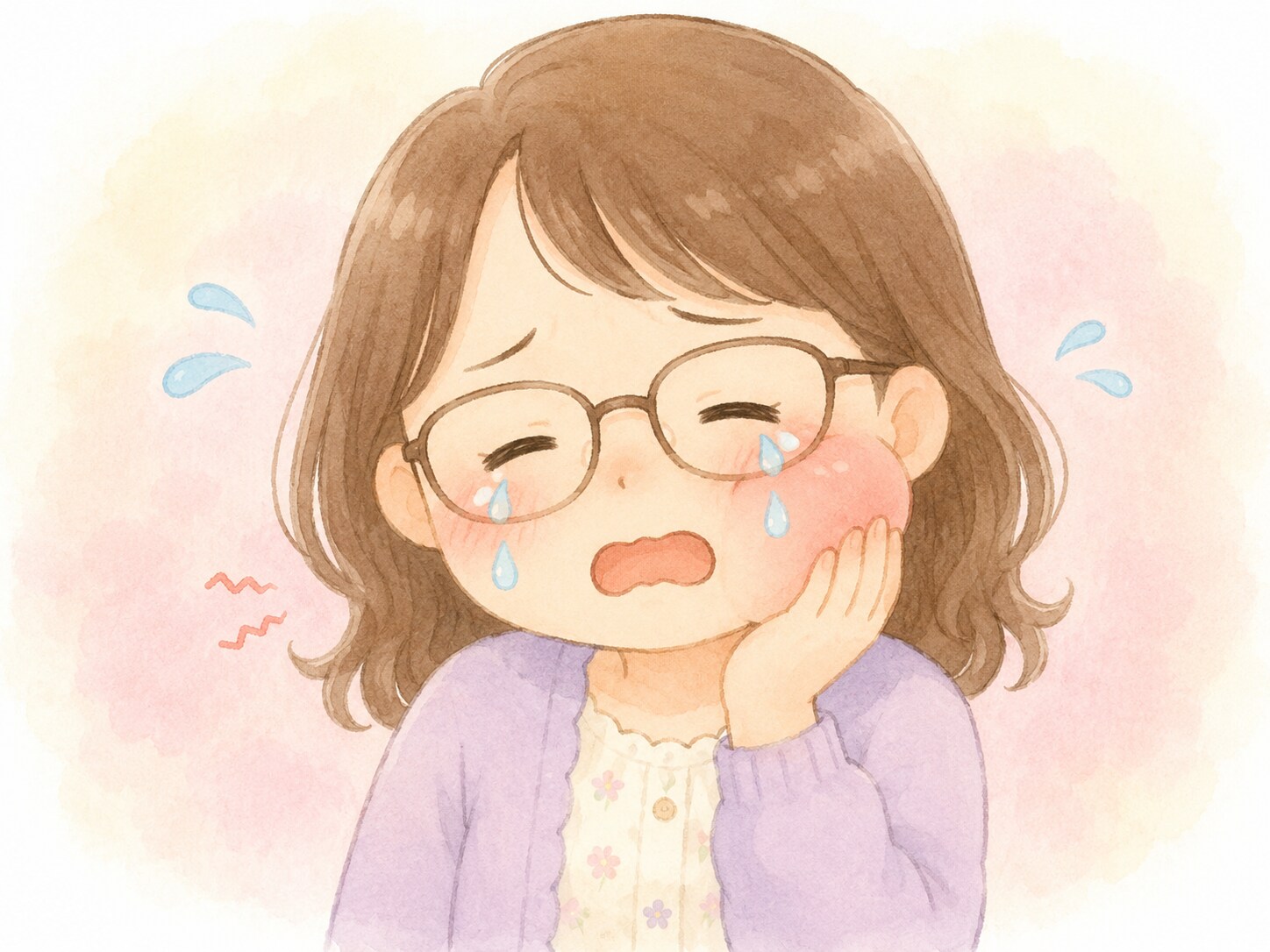 歯痛なめがねおねえさん