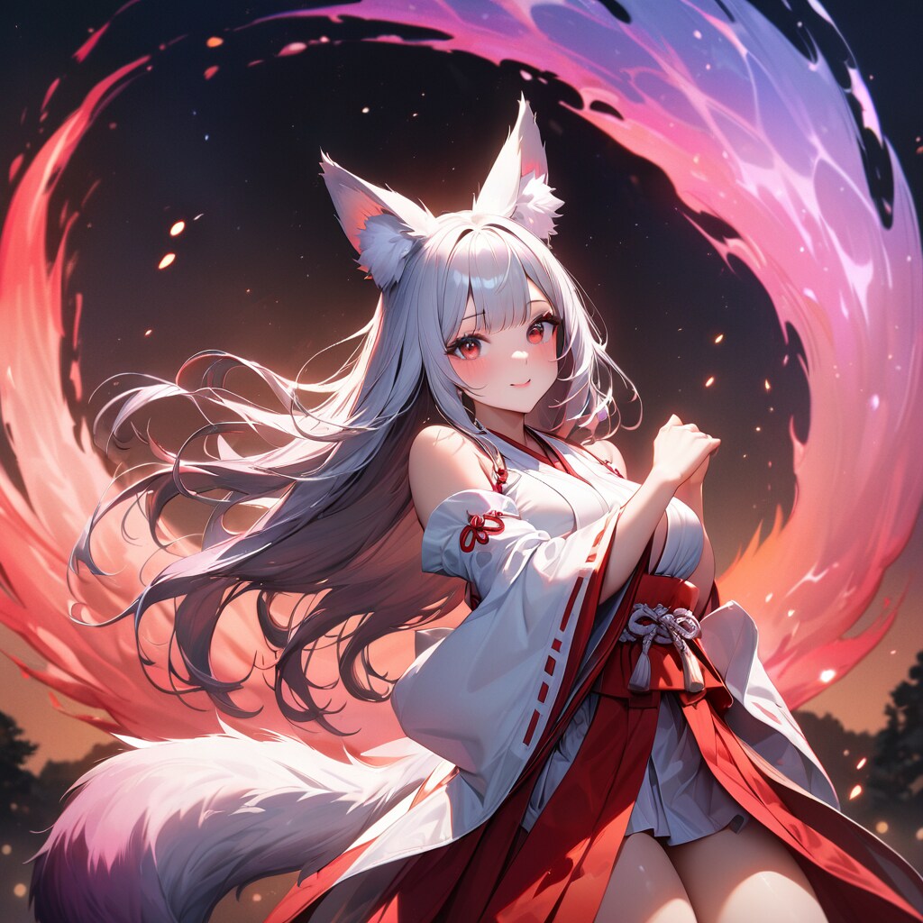 巫女服のお狐様