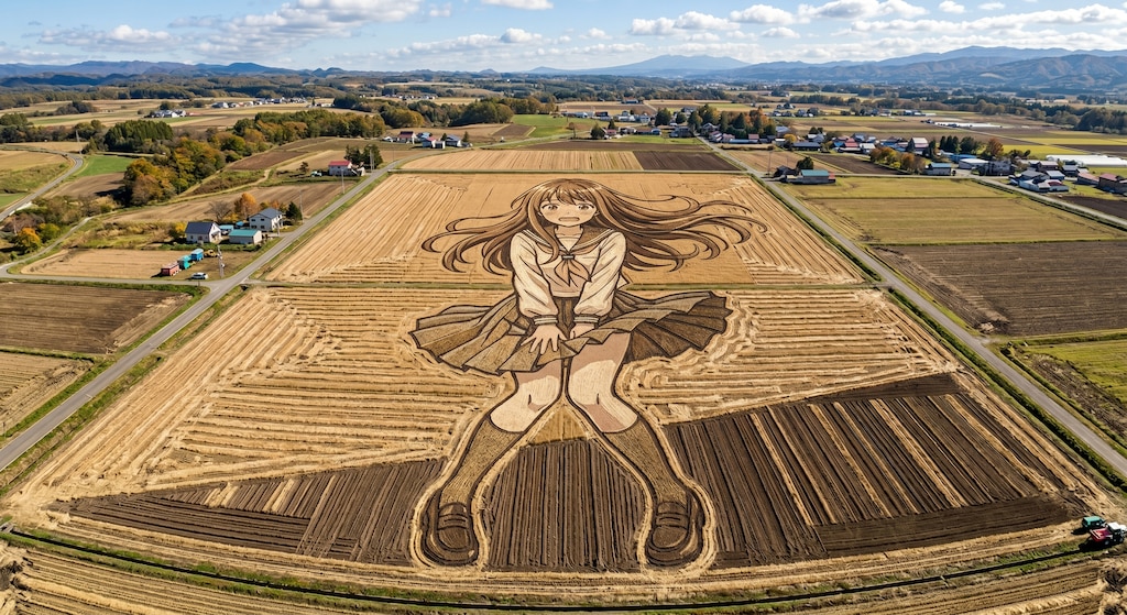麦畑に吹く風