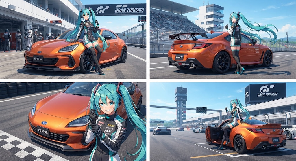 初音ミクとBRZ