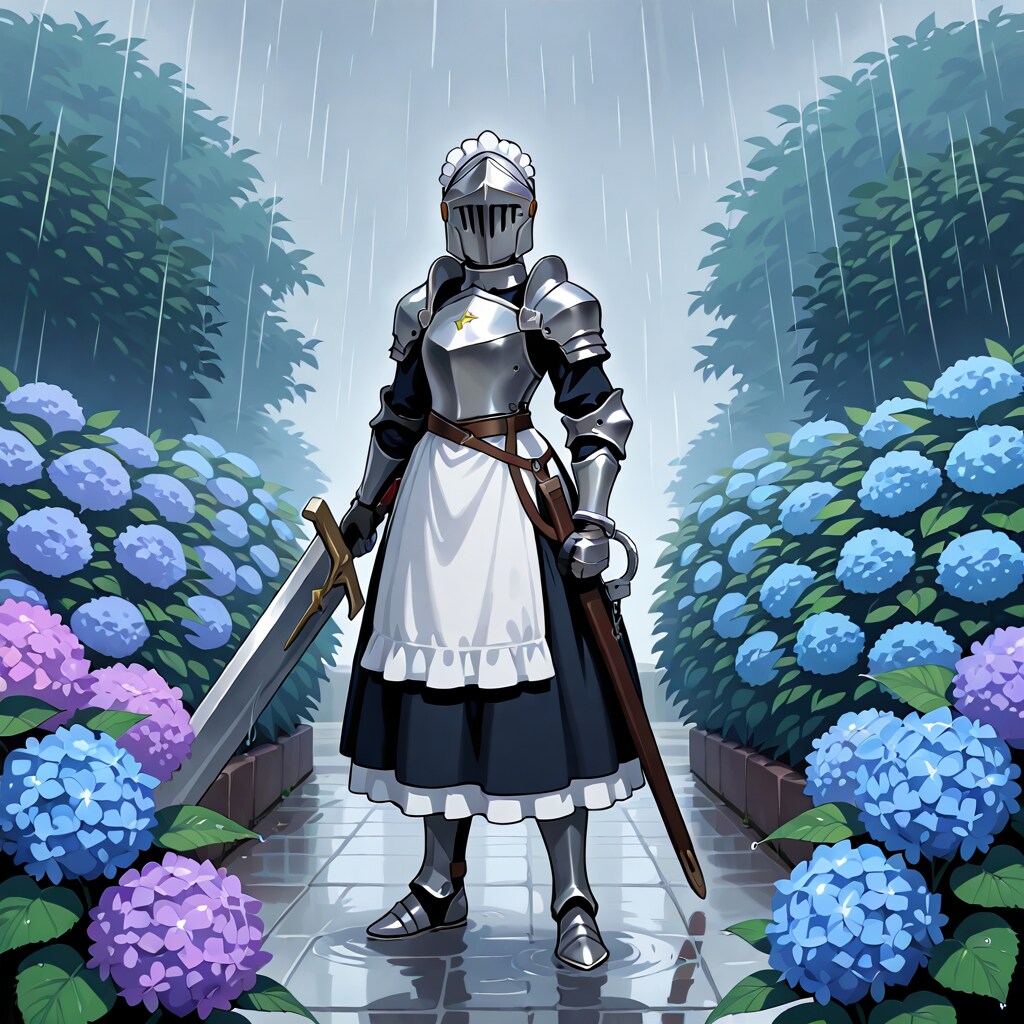 紫陽花園のメイド騎士260606