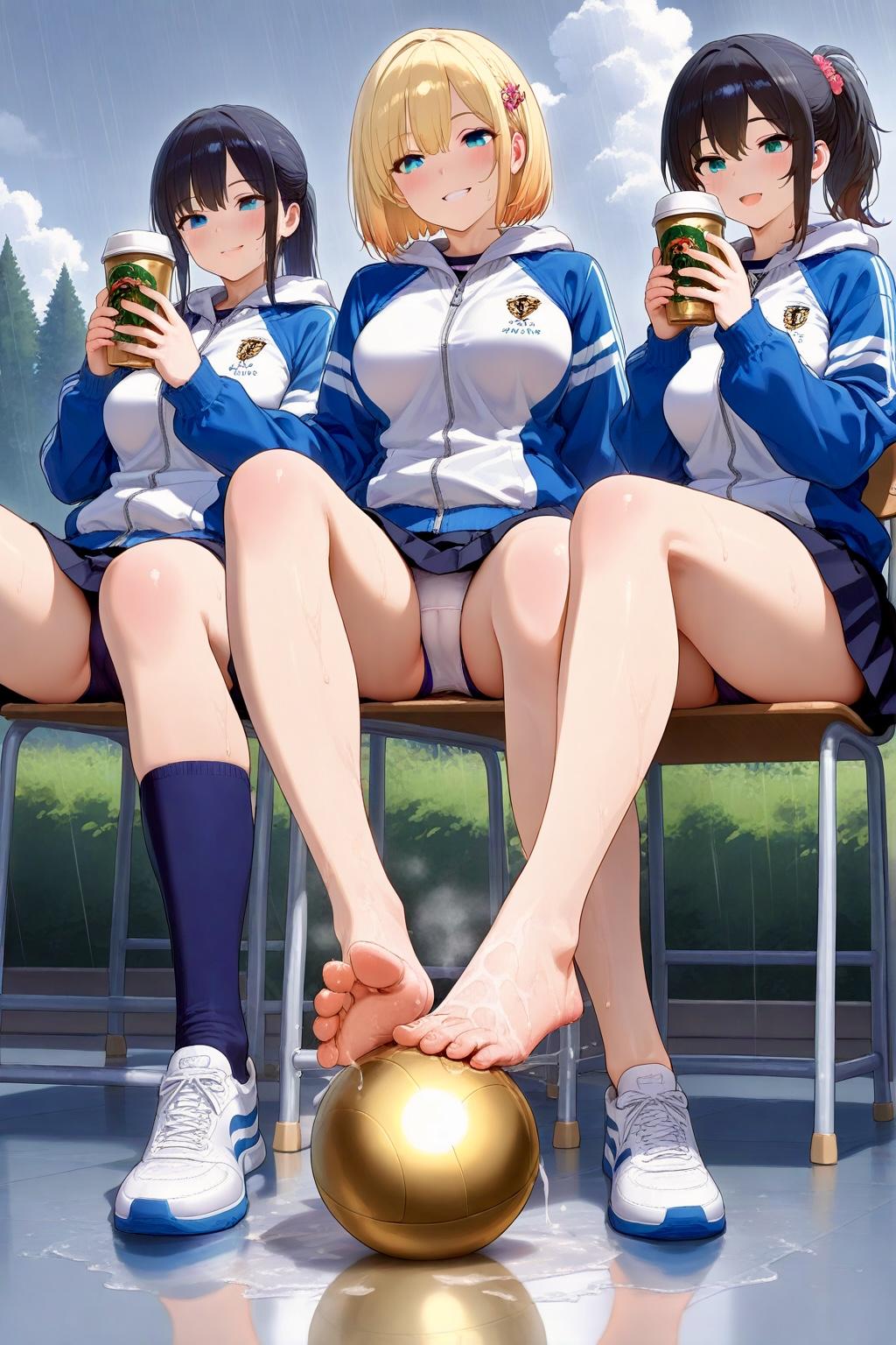 練習の後は玉いじりだね