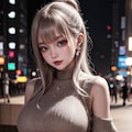 ニット素材でおっぱいラインが浮き出る巨乳ギャル part6 3枚目