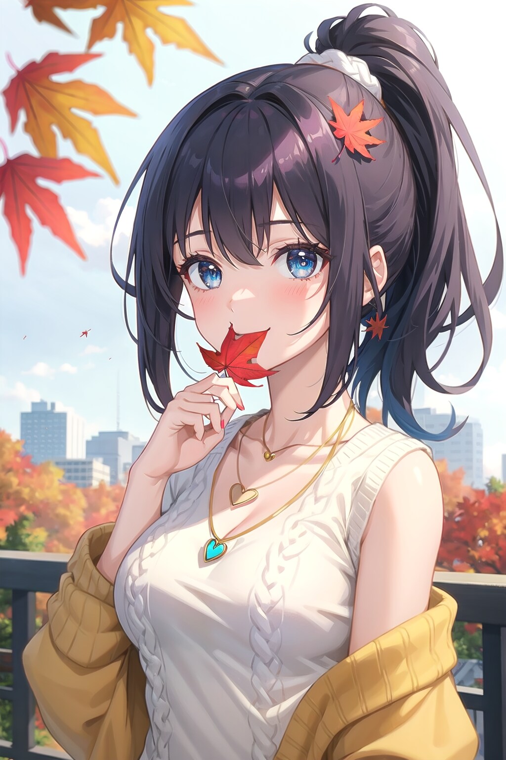 見て見て、綺麗なもみじ