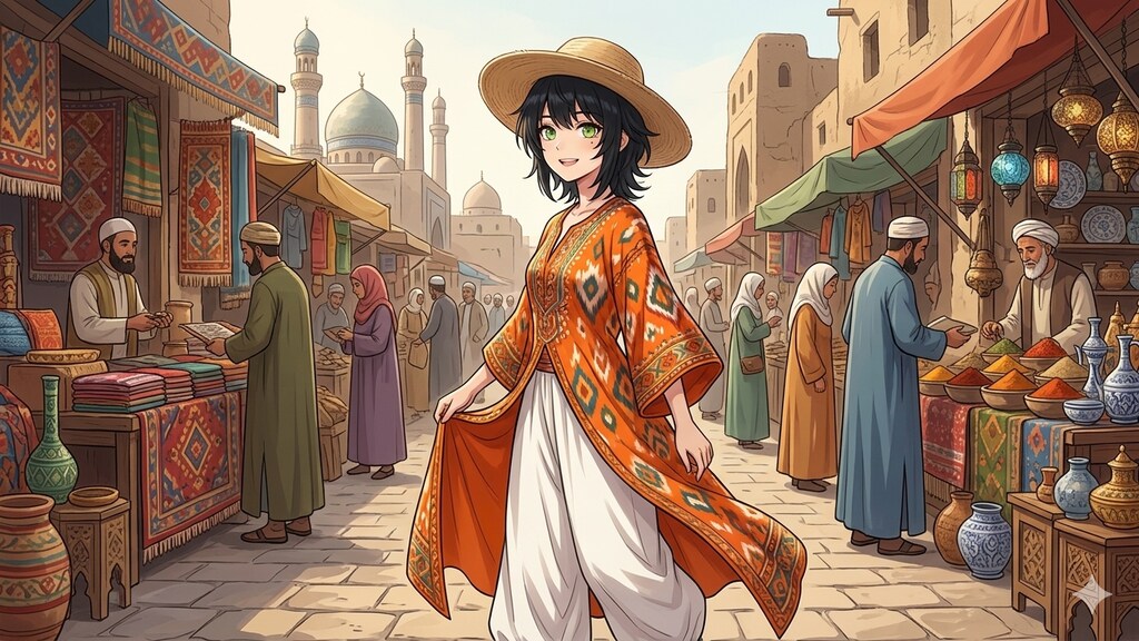 民族衣装着てもらった