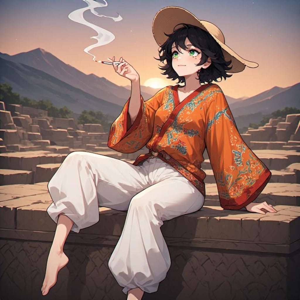 民族衣装着てもらった