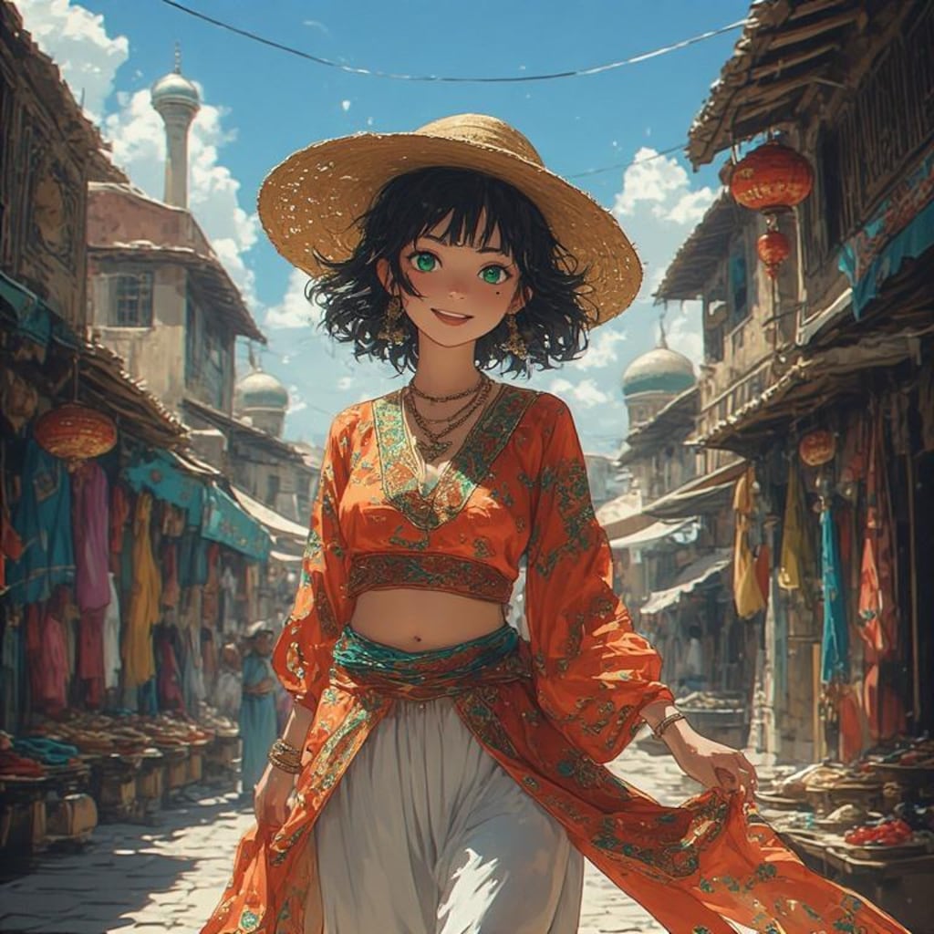 民族衣装着てもらった