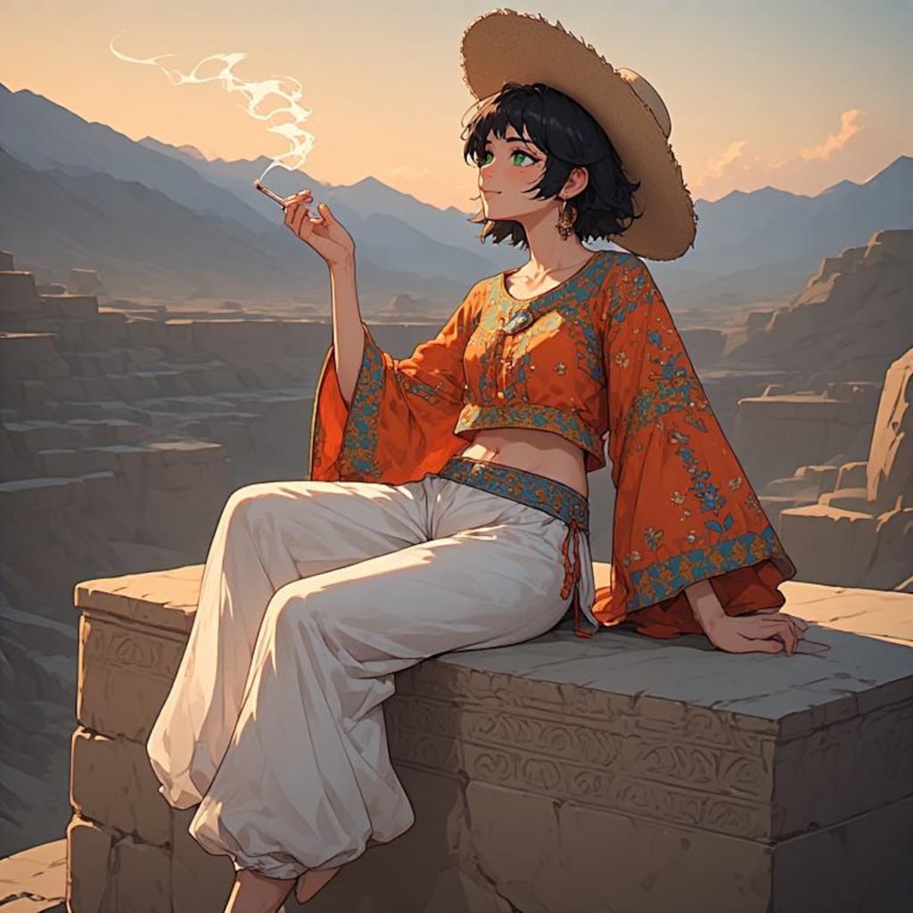 民族衣装着てもらった