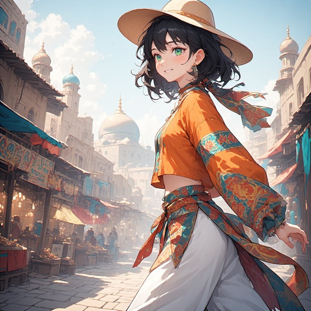 民族衣装着てもらった