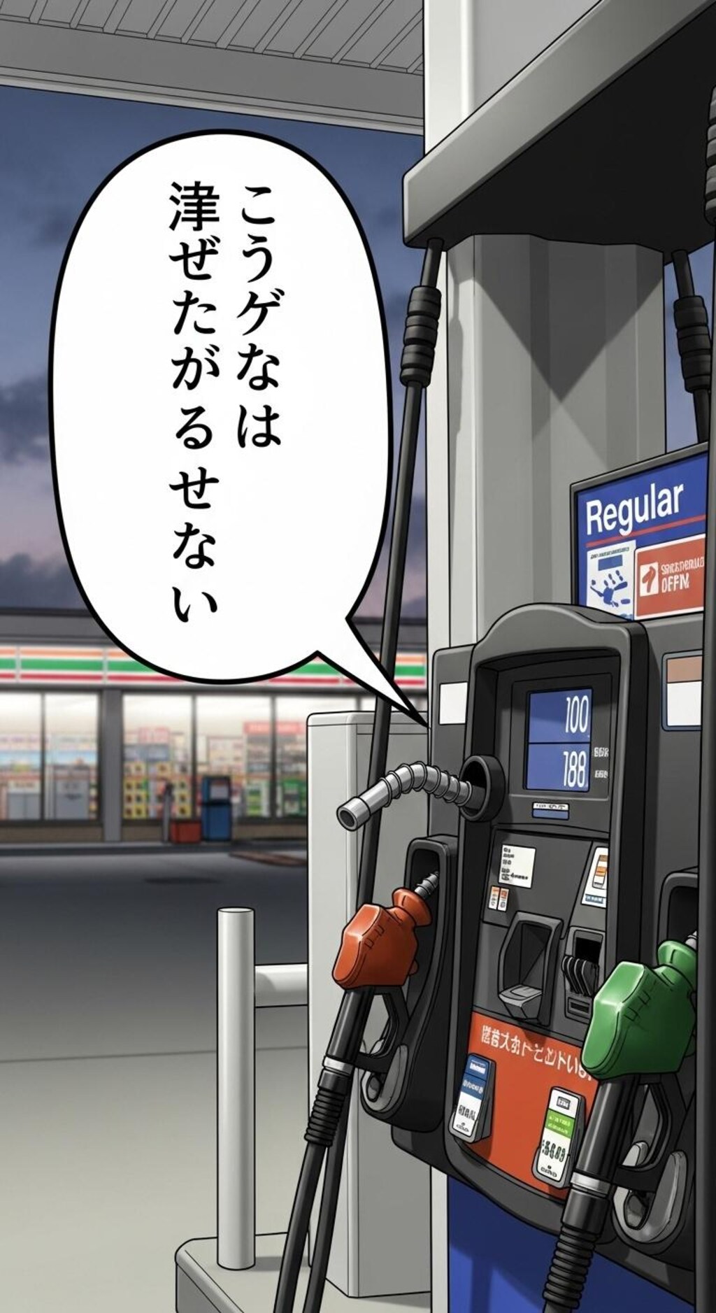 今日は給油機に喋らせてみた