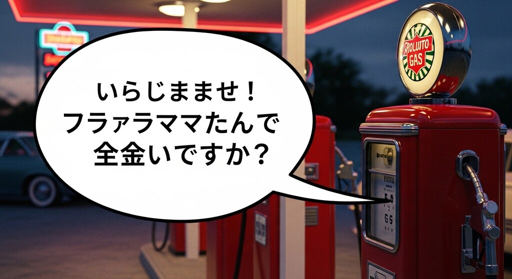 今日は給油機に喋らせてみた