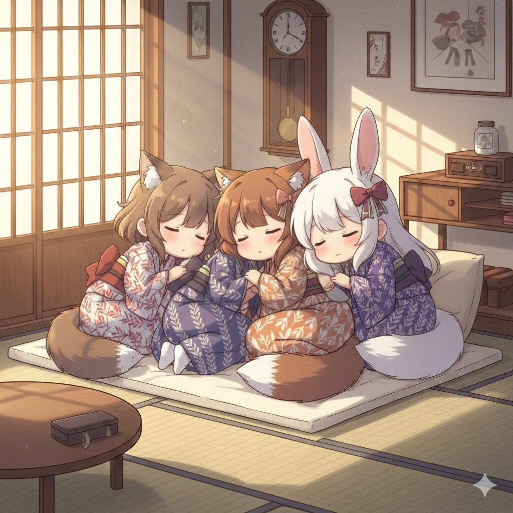 仲良くお昼寝中