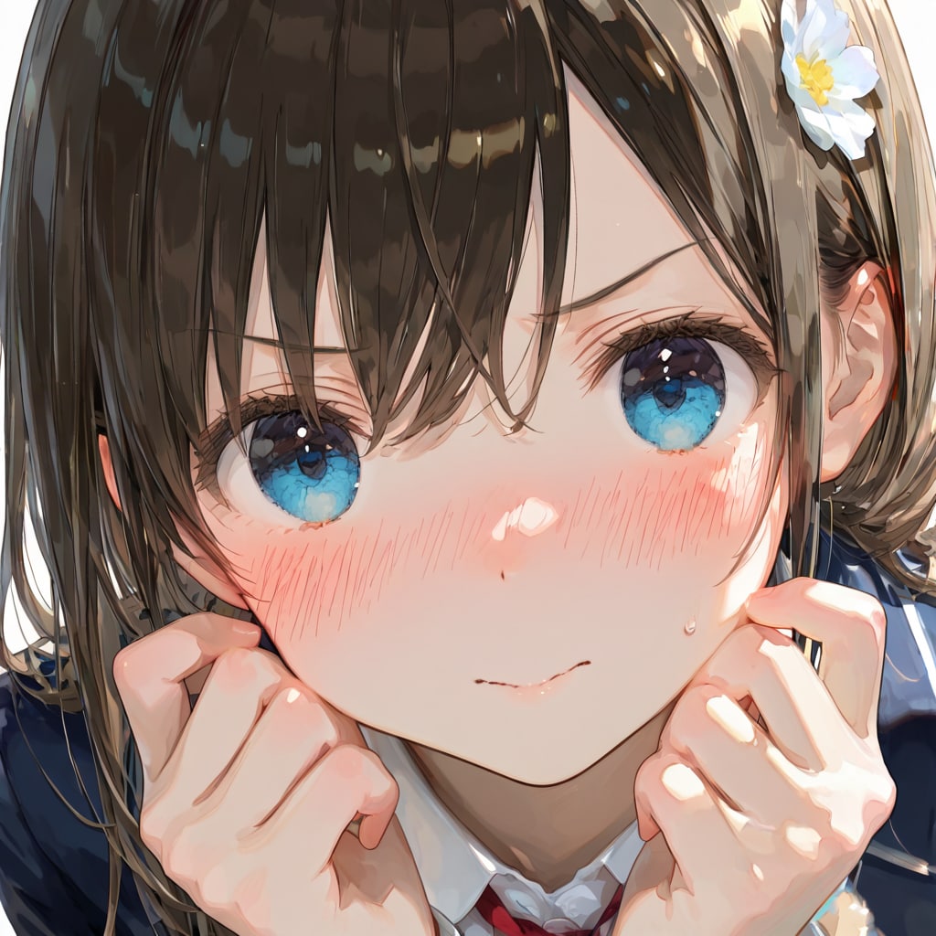 上目遣いの強がり