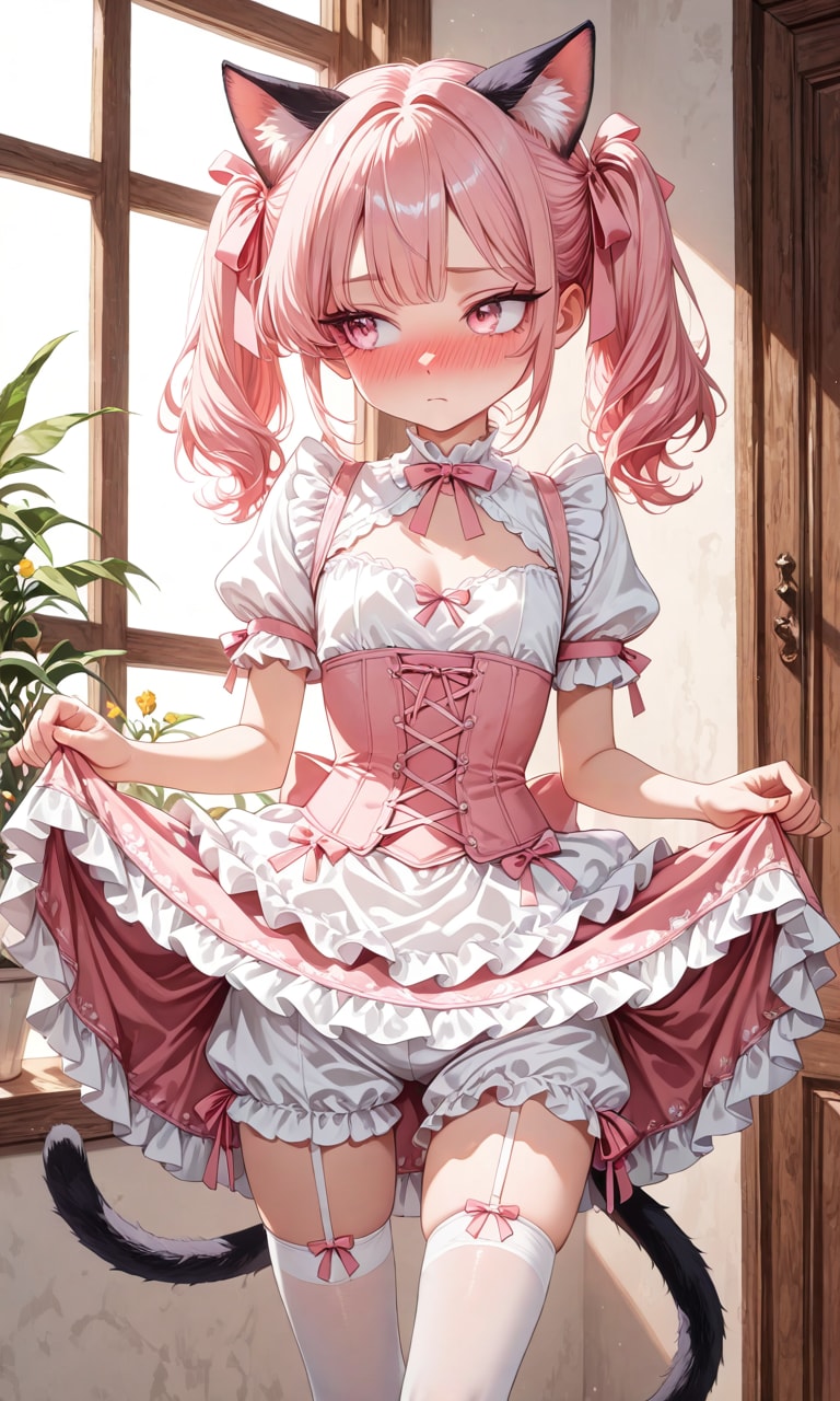 フェーレ(にゃのん)ほ、ほら見せてあげるわよ/// | の人気AIイラスト・グラビア