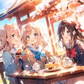 お花見ティータイム 3枚目