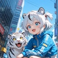 ホワイトタイガー娘ちゃん命名「凛虎(リコ)」ちゃん🐯 4枚目