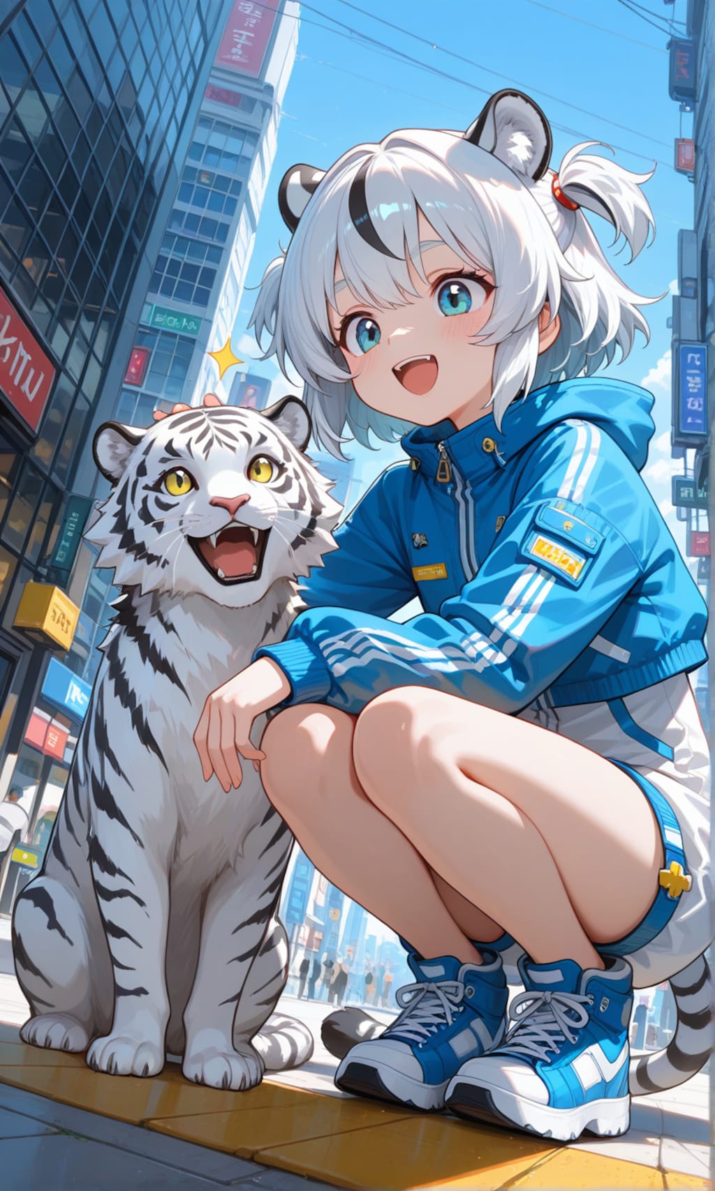 ホワイトタイガー娘ちゃん命名「凛虎(リコ)」ちゃん🐯