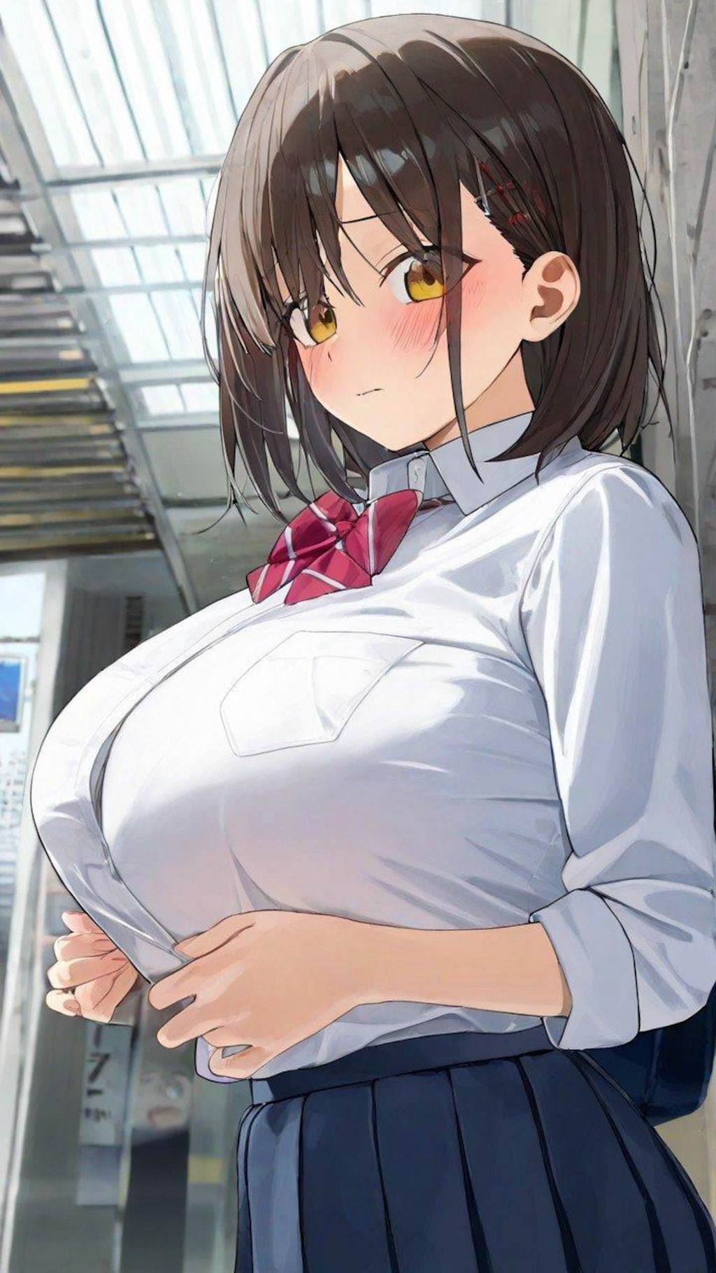 電車待ちです