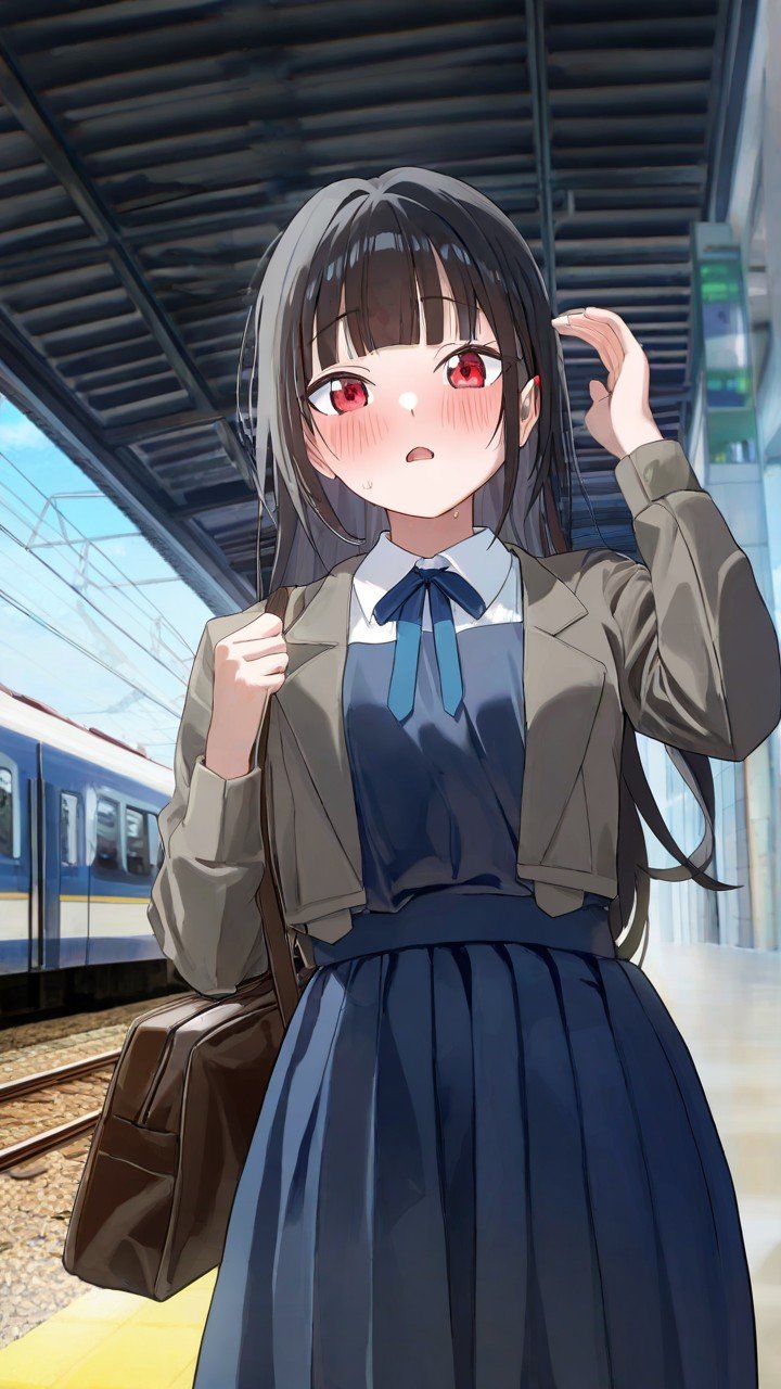電車待ちです