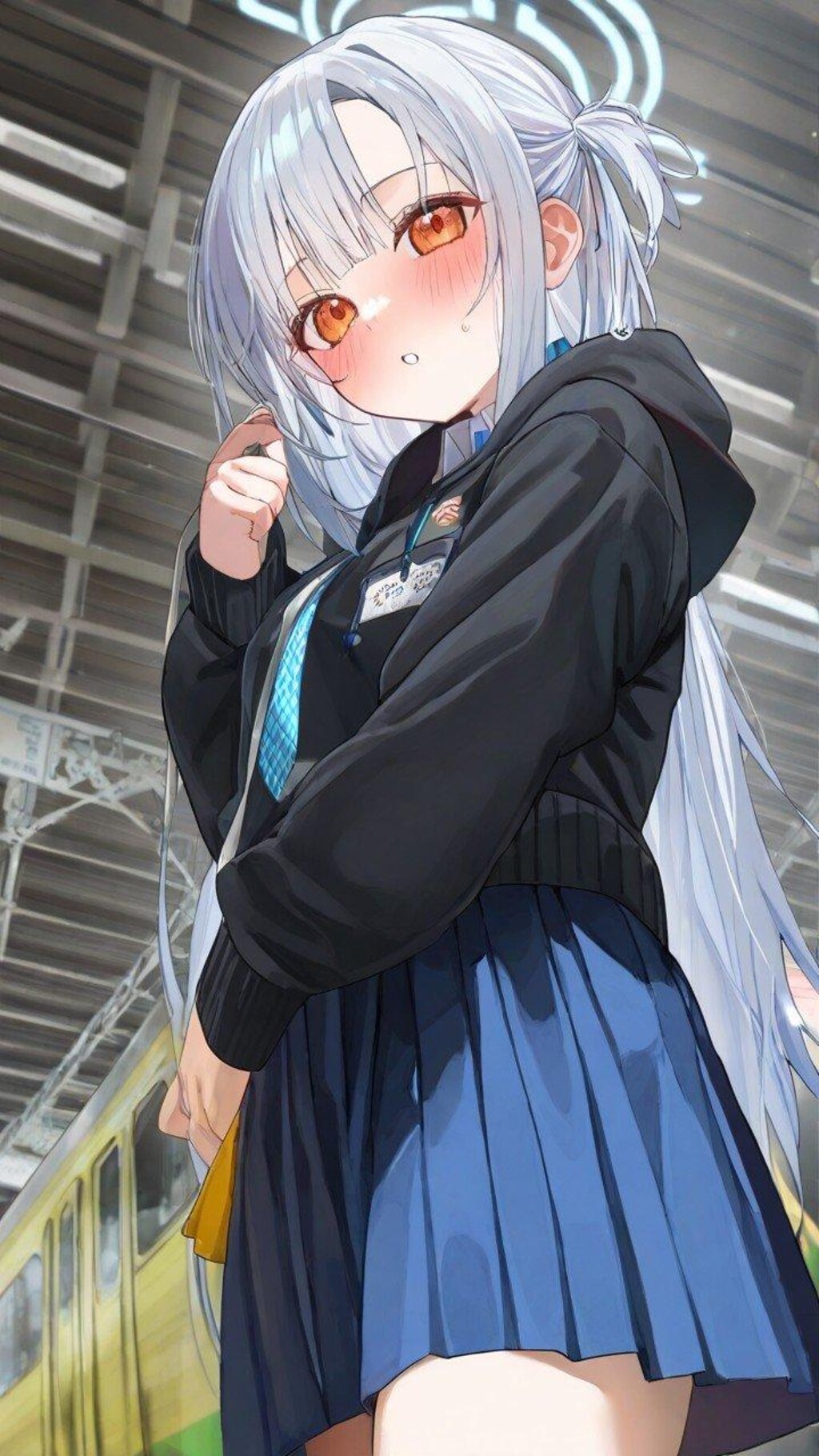 電車待ちです