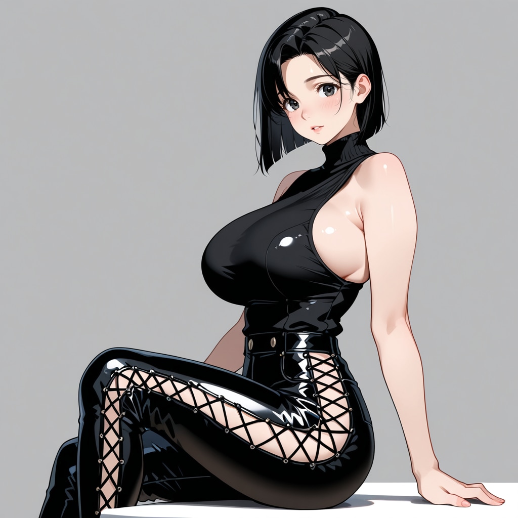 サイドスリットパンツ