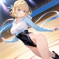 金髪ショート新体操美少女 4枚目