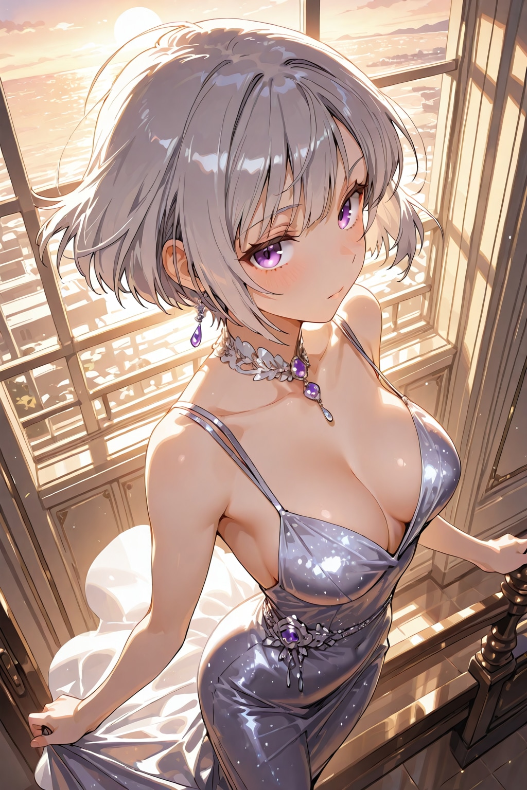 (1369)銀髪ちゃんドレス