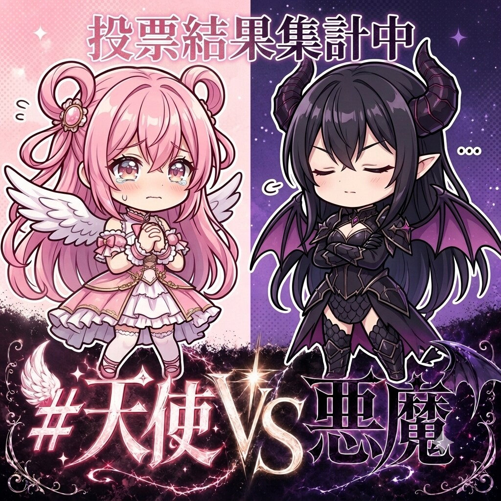 「天使VS悪魔」企画投票結果集計中