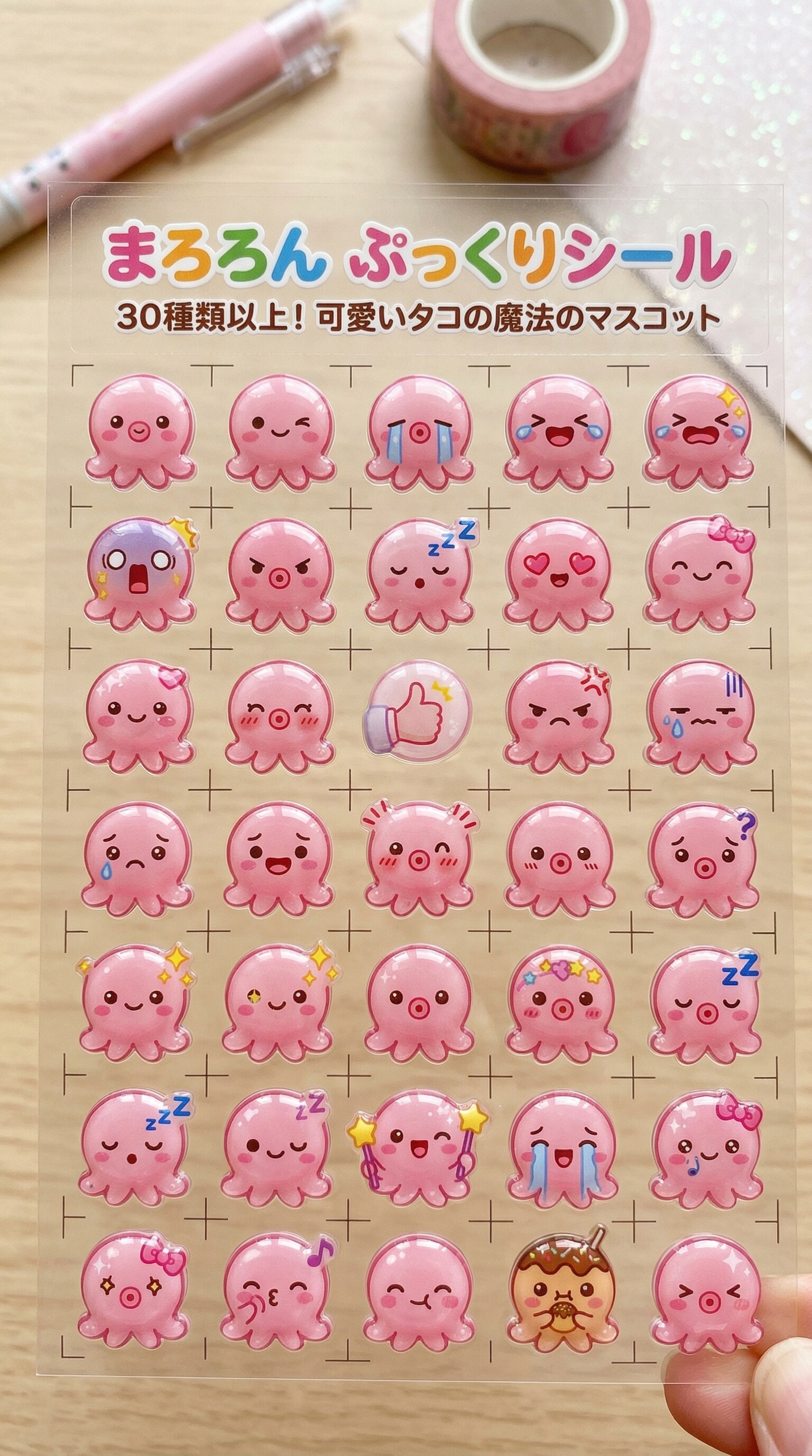 マロロンのぷっくりシール