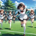 放課後メイドタイム♪〜スカートひらりの青春日誌〜　メイド服でサッカー 6枚目