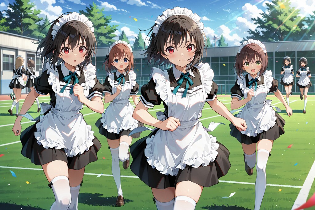 放課後メイドタイム♪〜スカートひらりの青春日誌〜　メイド服でサッカー