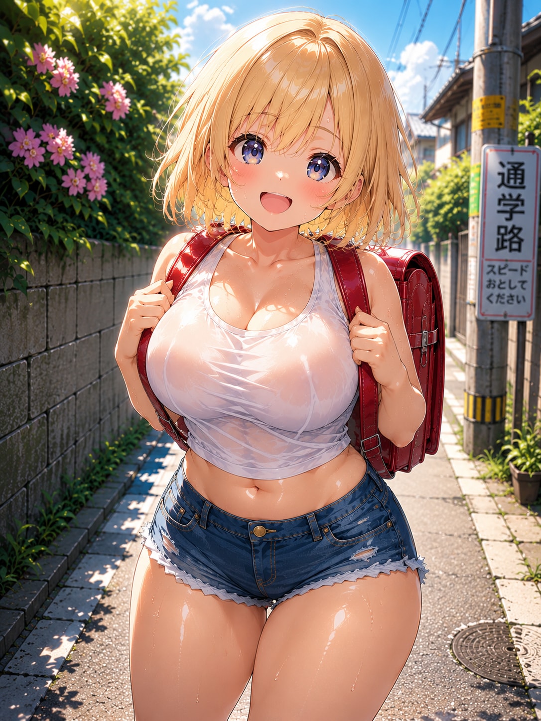 chatGTPに金髪碧眼タンクトップちゃんを出力させる