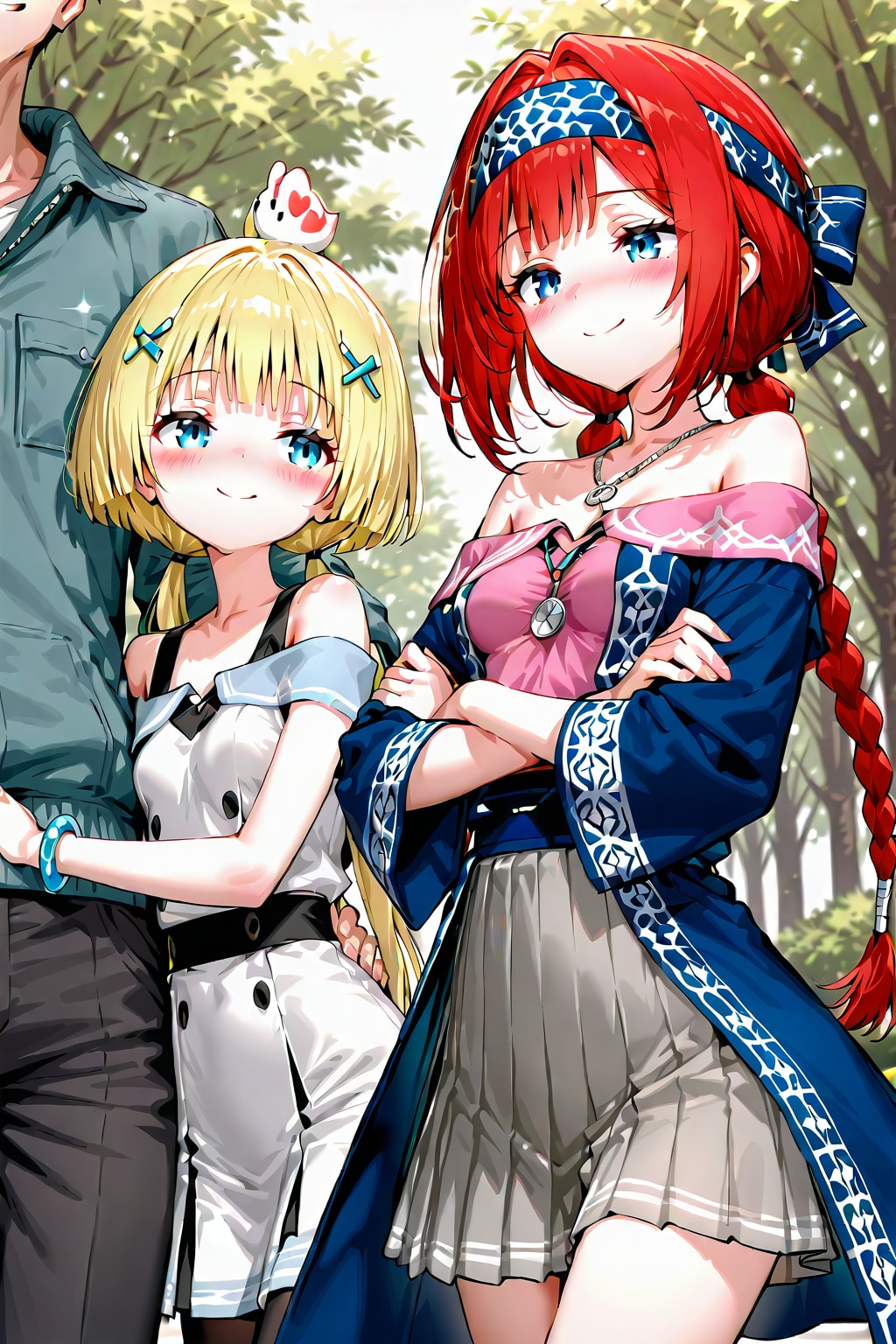 嫁と娘に囲まれて