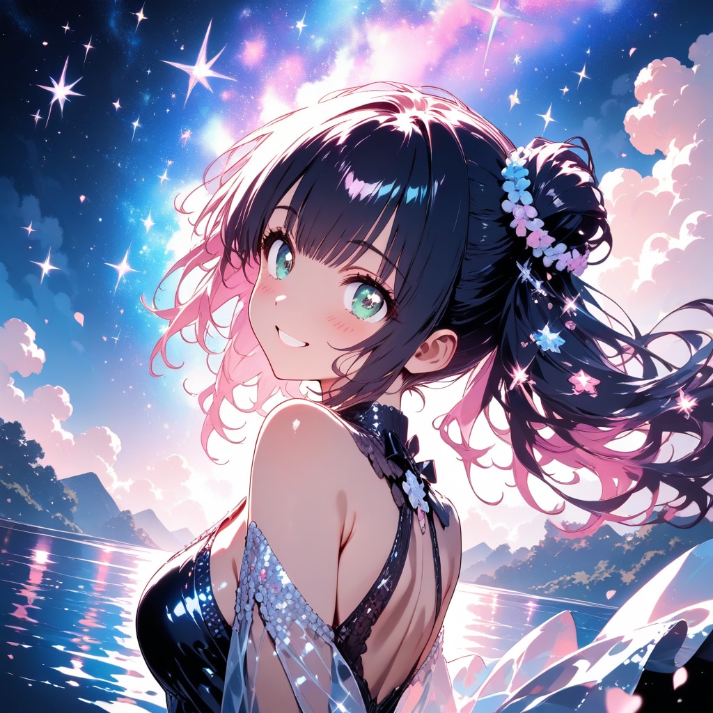 夜空が綺麗だよ | の人気AIイラスト・グラビア