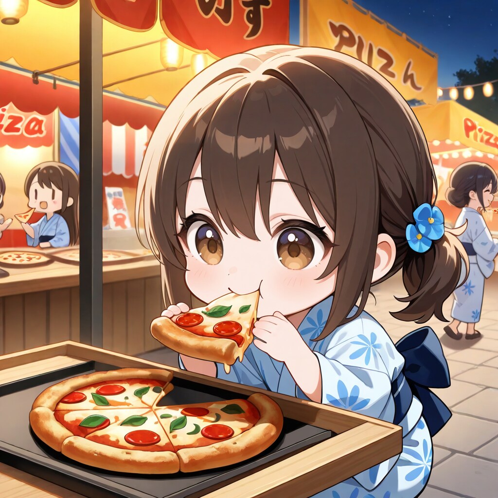 夏祭の屋台ピザ