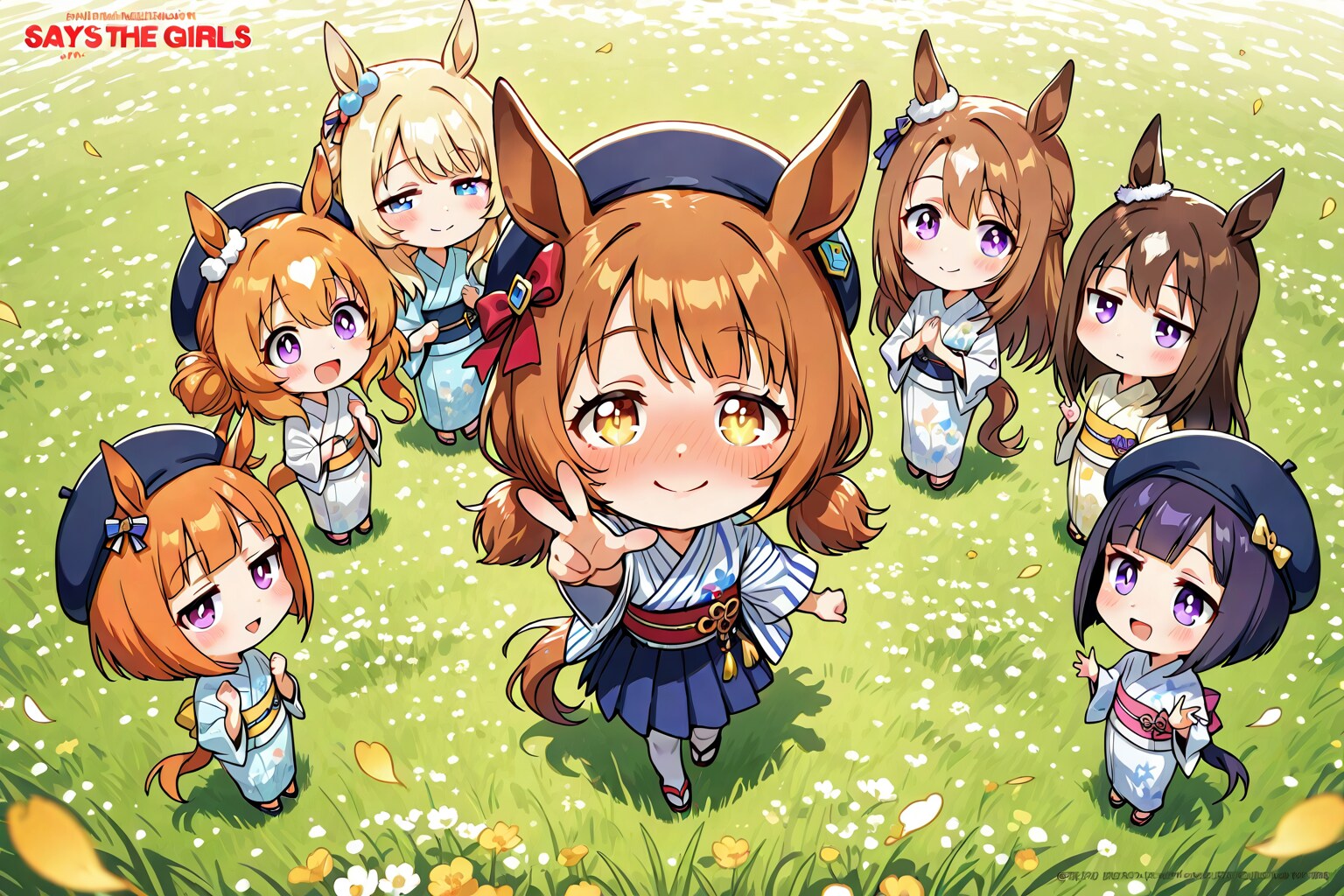 『帽子と、スカート』+『浴衣ウマちびちゃん』。
