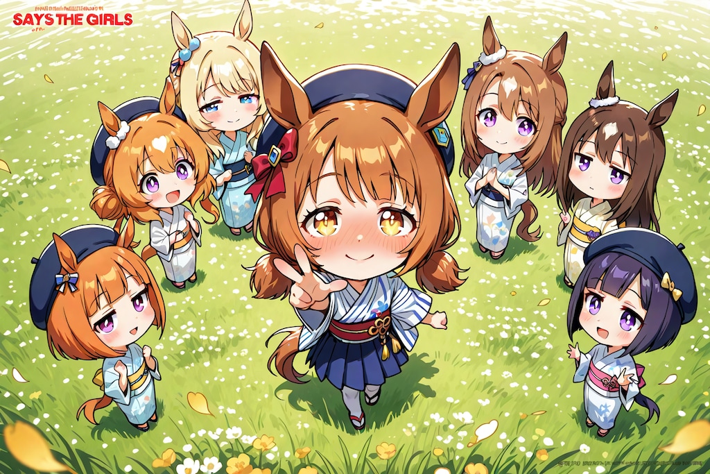 『帽子と、スカート』+『浴衣ウマちびちゃん』。