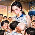 【女顧問】『勝ったらご褒美ちょうだい‼︎』と生徒にお願いされた先生　試合後頑張ったみんなにご褒美おっぱい会を開催 9枚目