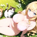 にゃんことおねんね 2枚目