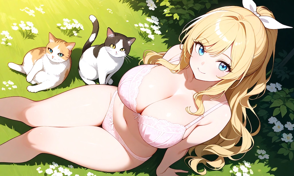 にゃんことおねんね