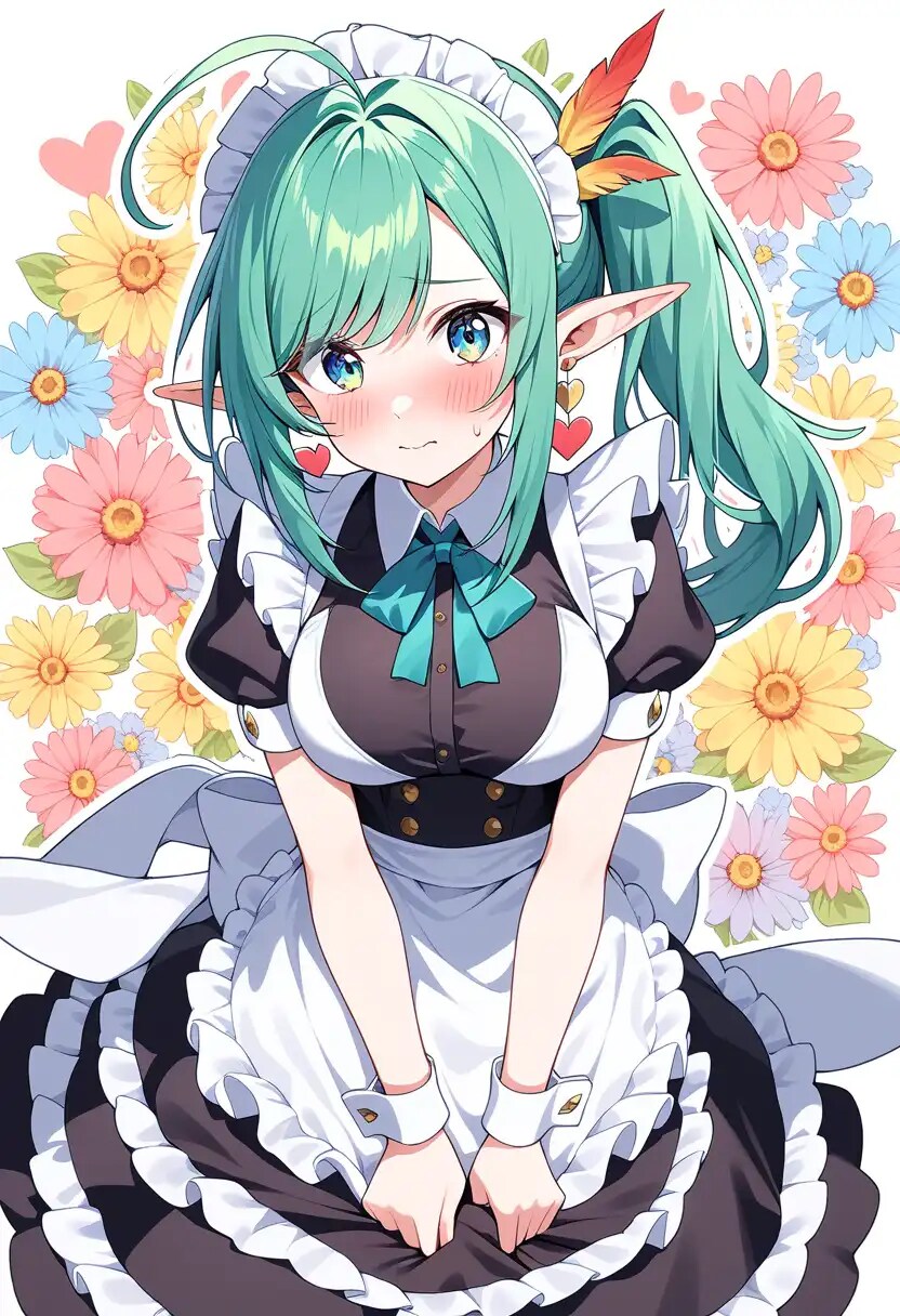 えっと、スカートが少し短いの。 | の人気AIイラスト・グラビア
