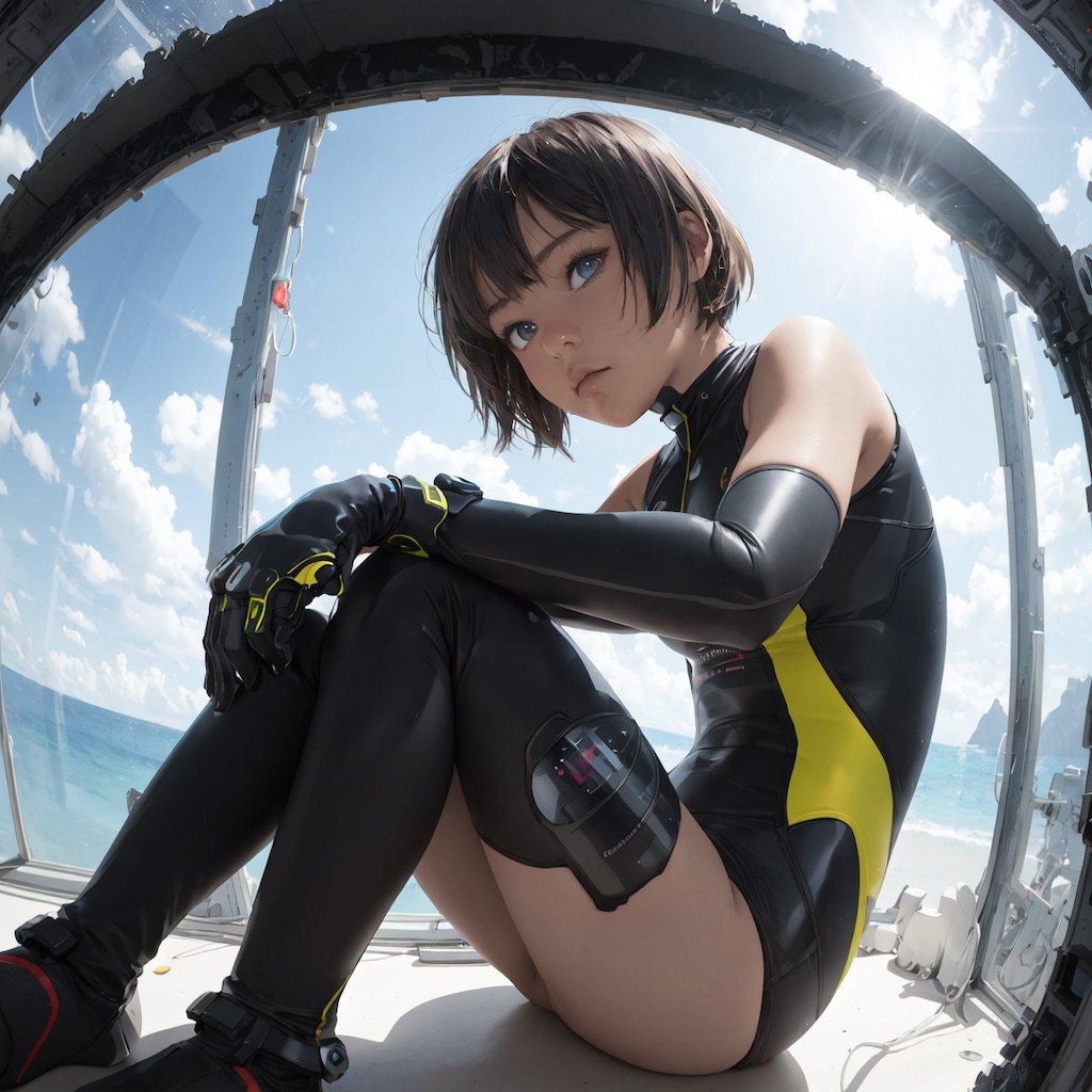 青空とパイロットスーツ