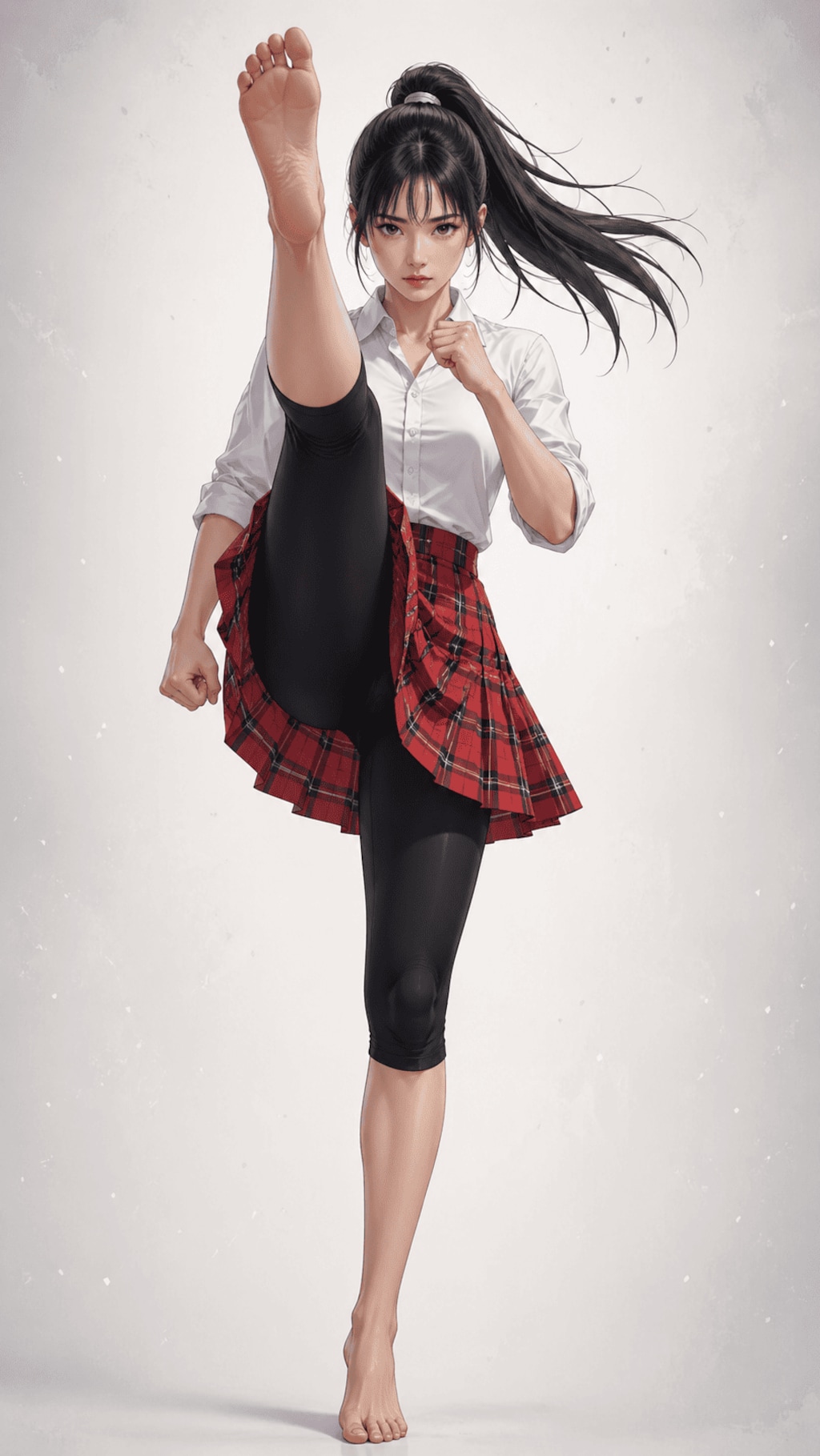 ハイキック女子高生