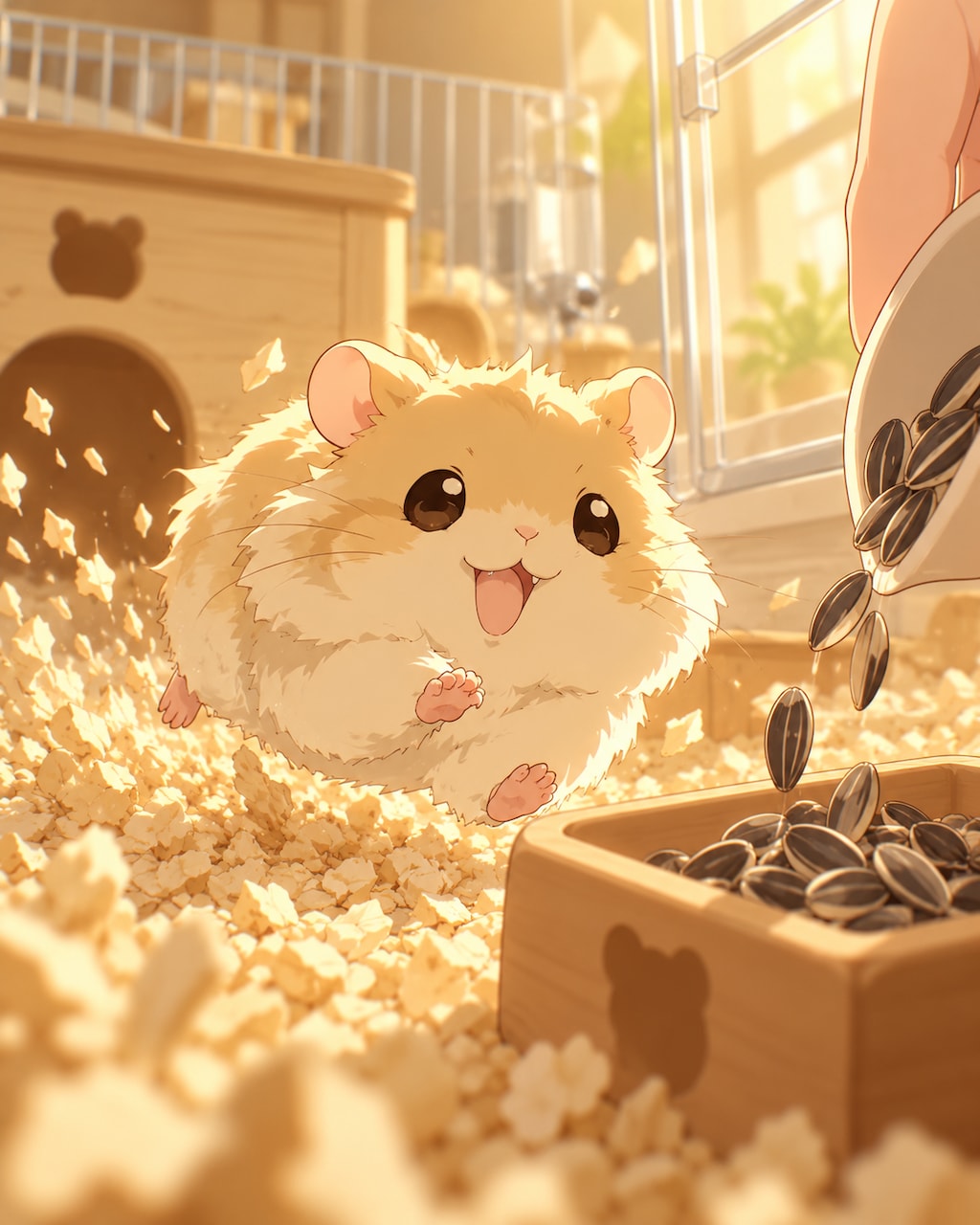 ひまわりの種へ、まっしぐら！