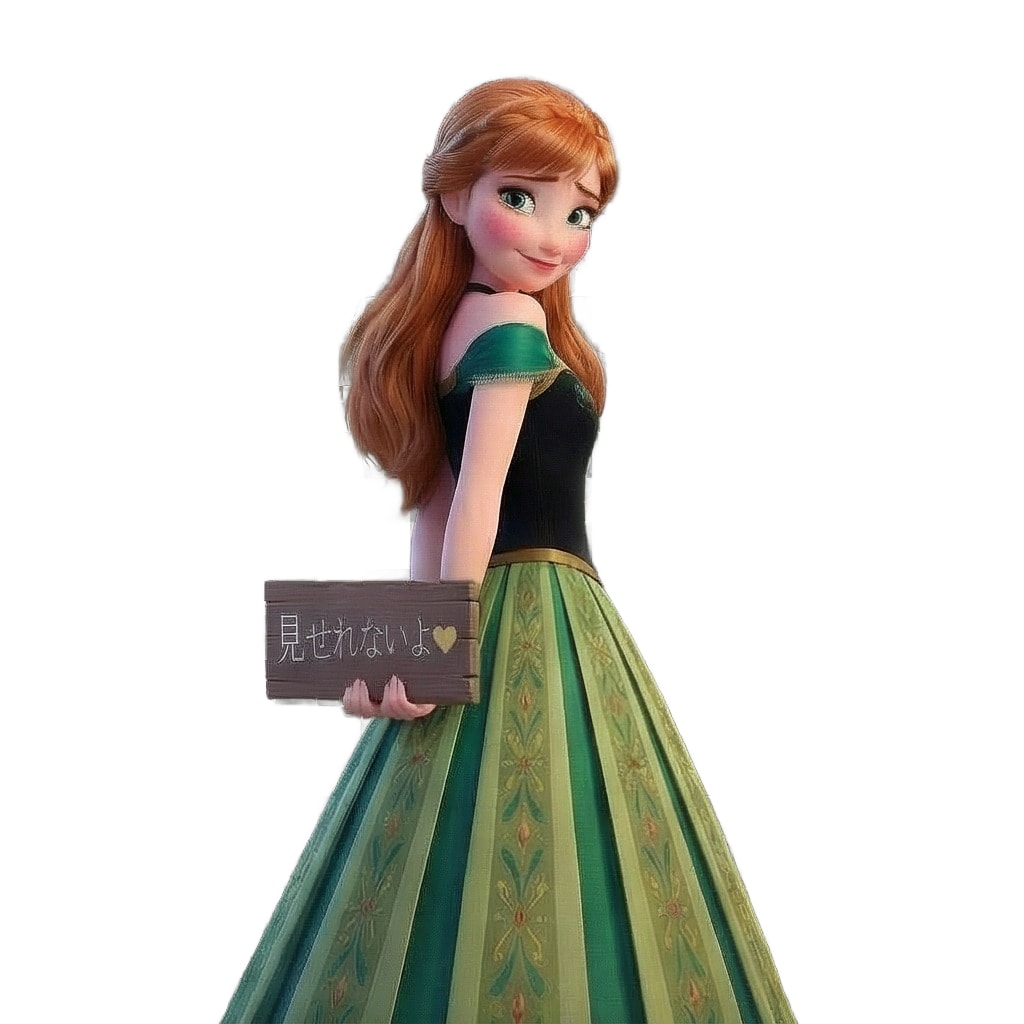 アナと雪の女王のサイン持ち「見せれないよ♡」 ポーズコレクション