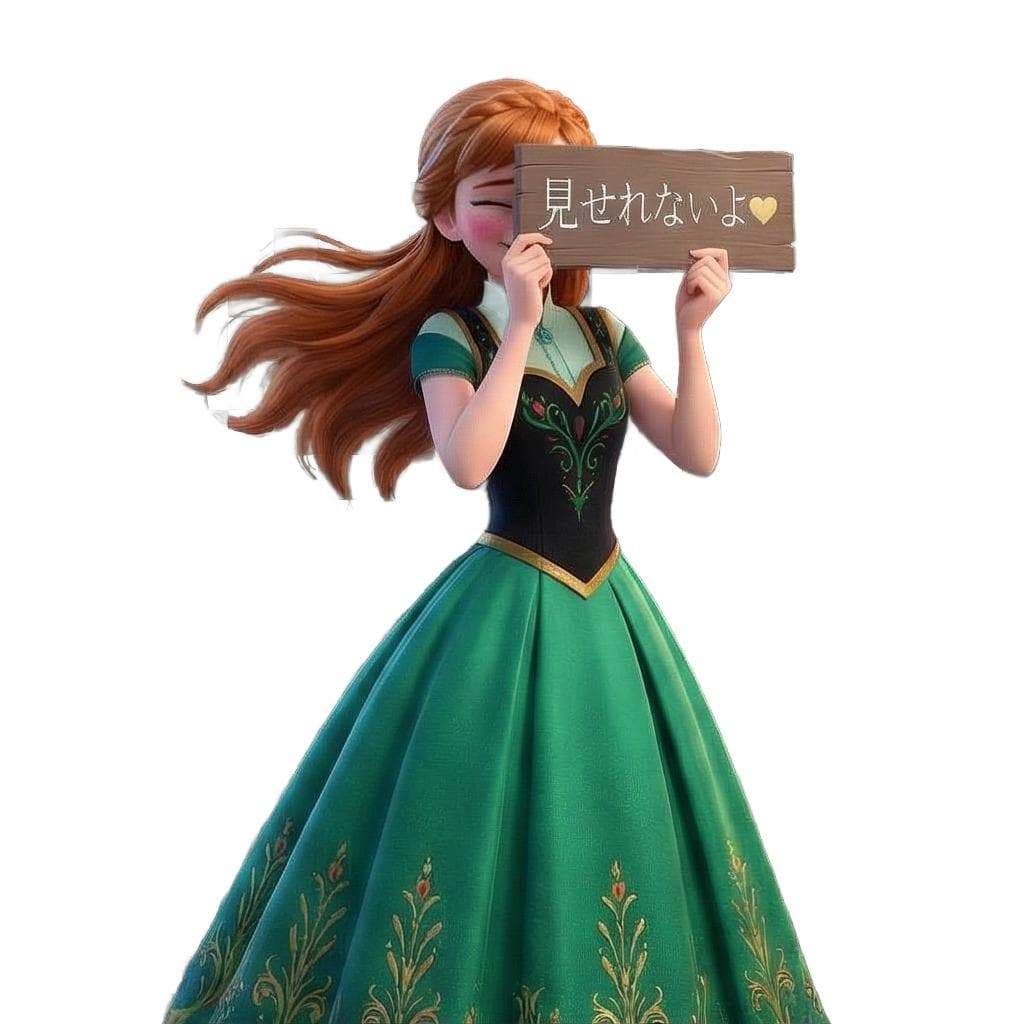 アナと雪の女王のサイン持ち「見せれないよ♡」 ポーズコレクション