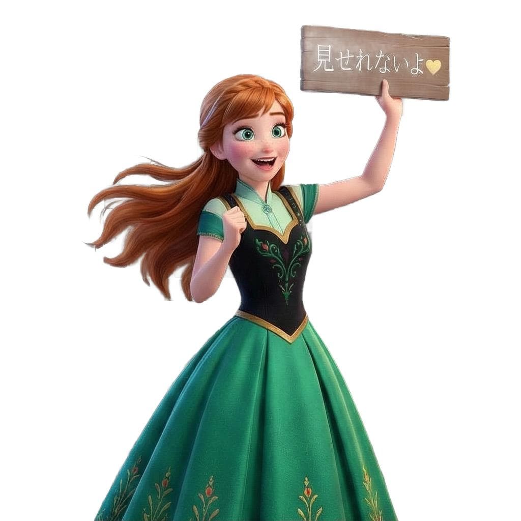 アナと雪の女王のサイン持ち「見せれないよ♡」 ポーズコレクション