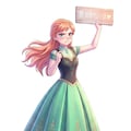 アナと雪の女王のサイン持ち「見せれないよ♡」 ポーズコレクション 8枚目