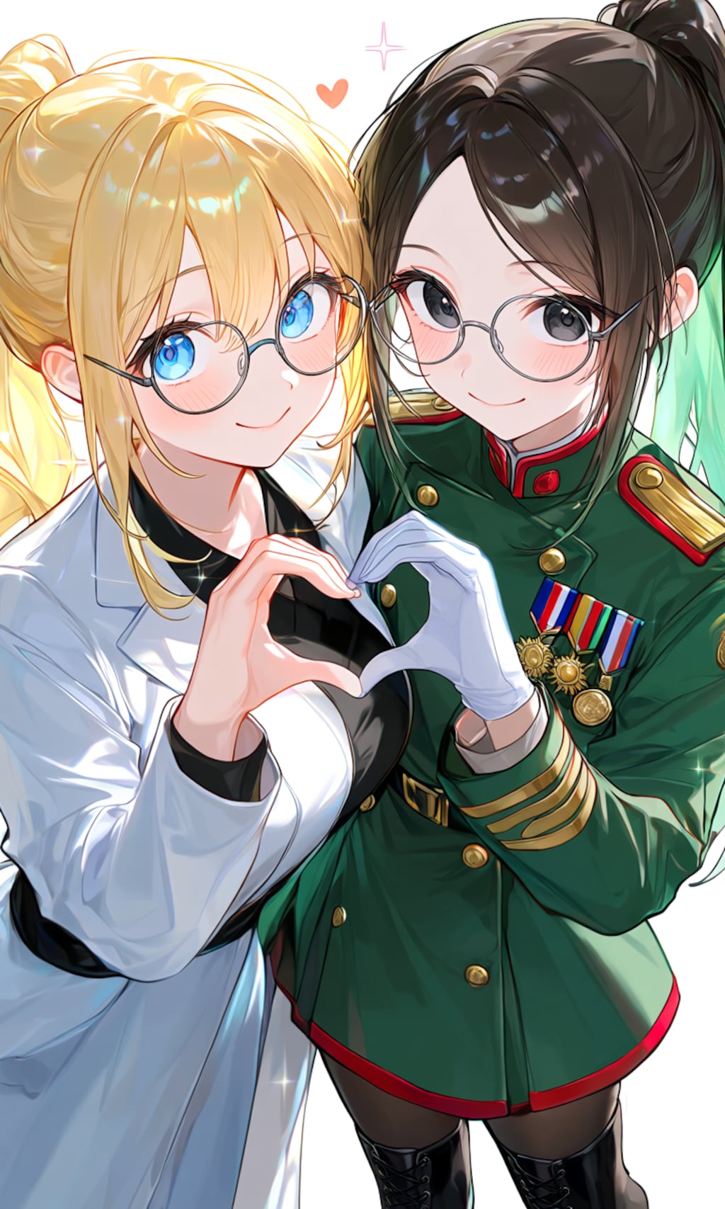 ナップルさんとこのメアリーさんと軍服ちゃんでツーショット
